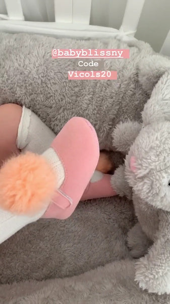 Soft Sole Ballet Slippers in Pink Princess PomPom
