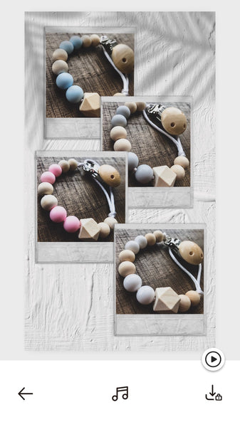 Orb Wood Pacifier Clip in Natural