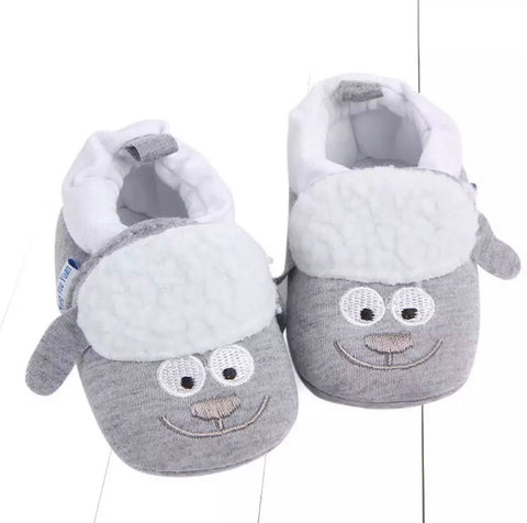 Soft Sole Booties in Grey Sheep