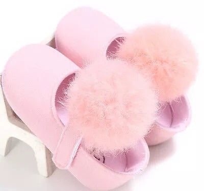 Soft Sole Ballet Slippers in Pink Princess PomPom
